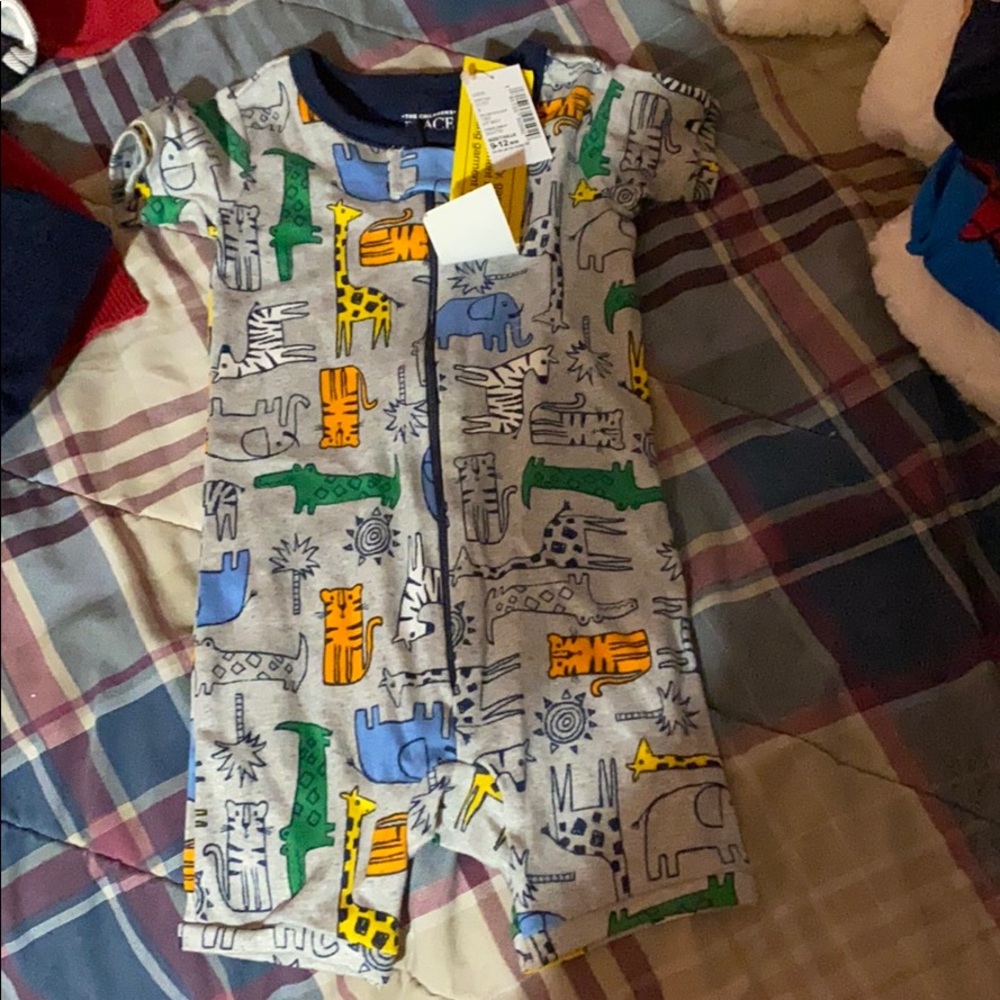 A baby pajama onesie